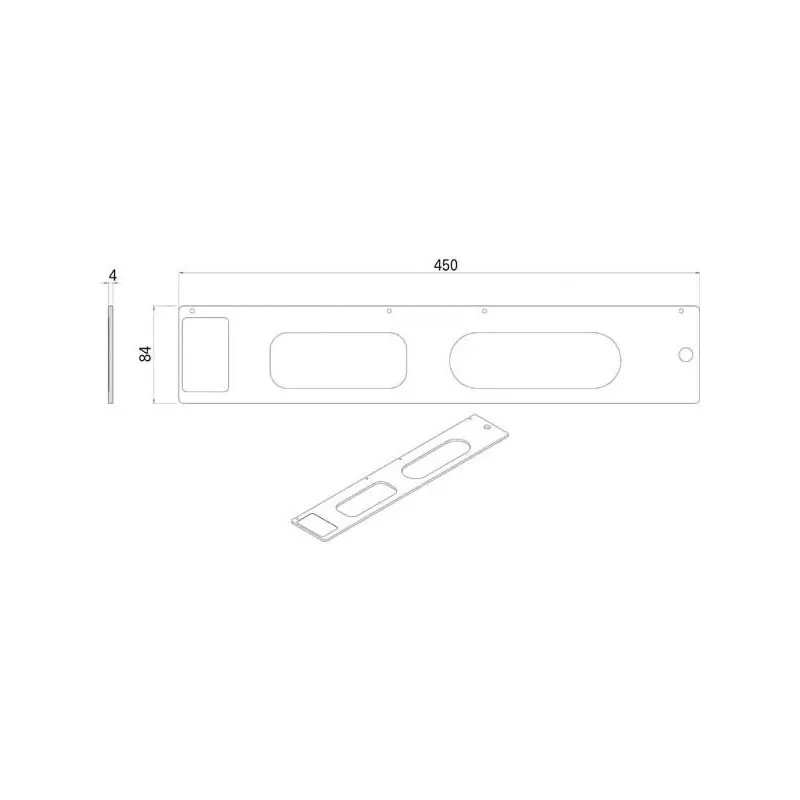 K.610 Plaque de défonçage pour charnière Kubikina K6100 - 1 pièce - KOBLENZ - K.610