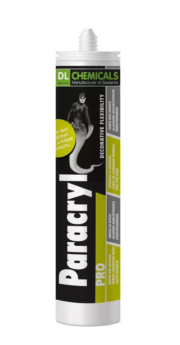Mastic acrylique Paracryl PRO DL CHEMICALS - 310 ml - Blanc - 100595 Mastic acrylique Paracryl PRO DL CHEMICALS - 310 ml - Blanc - 100595