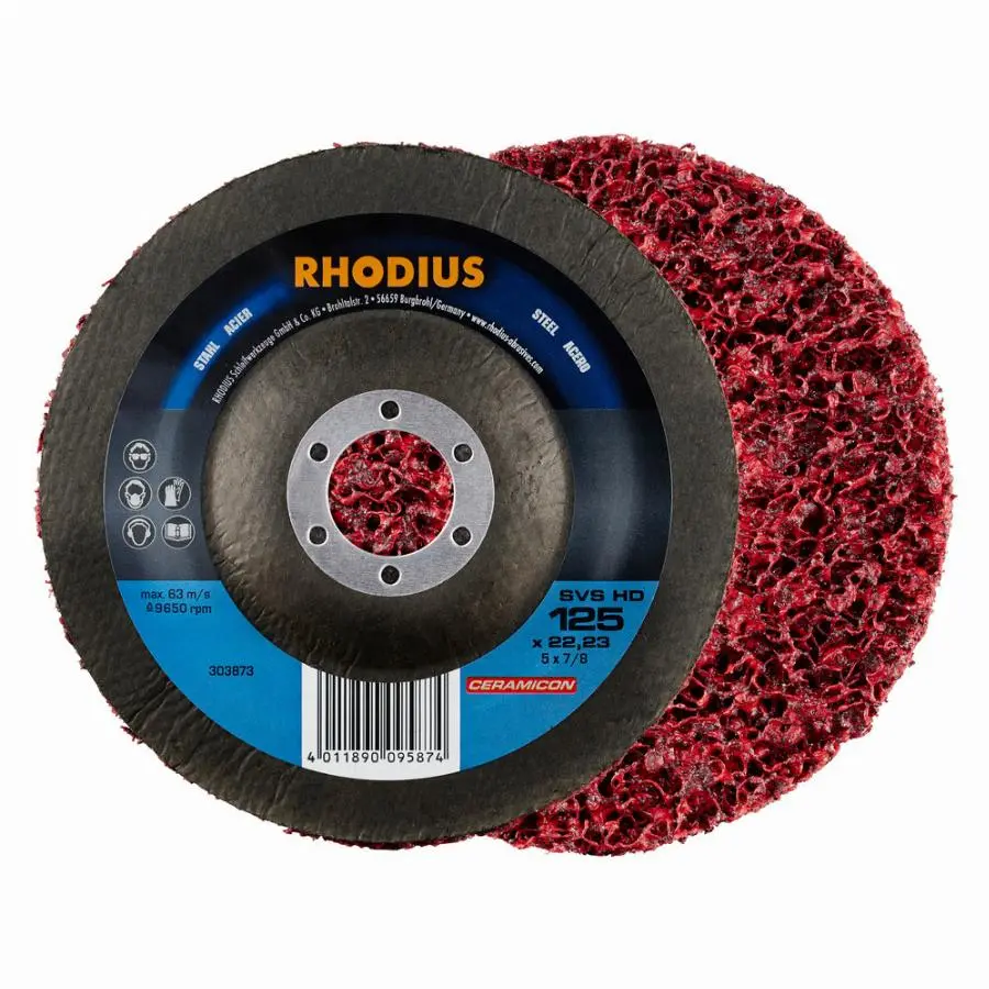 Disques de nettoyage en non-tissé SVS HD 125 x 22,23 mm RHODIUS - 303873