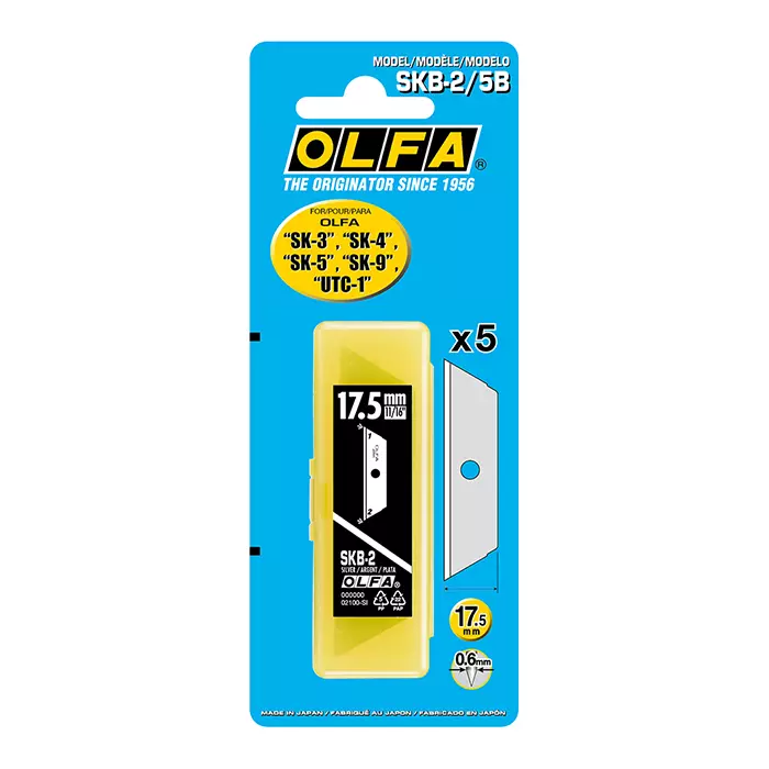 Etui de 5 lames OLFA SKB-2/5B de 17.5 mm - CARPENTRAS SIGN - OL06211 Etui de 5 lames OLFA SKB-2/5B de 17.5 mm - CARPENTRAS SIGN - OL06211