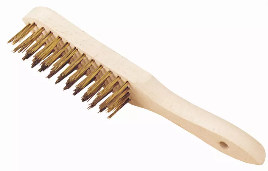 Brosse laitonnée à manche OUTILPARFAIT Laiton - 4 rangs - 712004 Brosse laitonnée à manche OUTILPARFAIT Laiton - 4 rangs - 712004