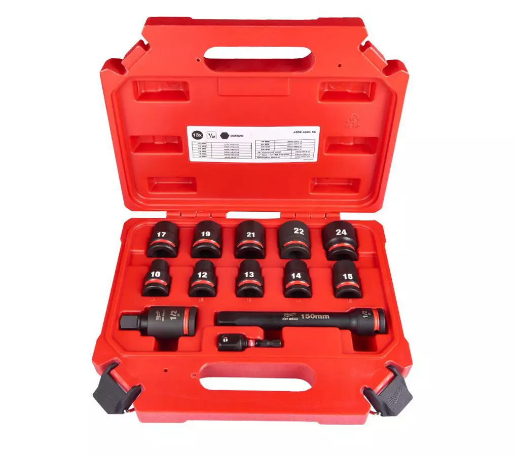 Coffret Douille à choc SHOCKWAVE™ - 1/2" IMPACT SOCKET SET STD-13PC - MILWAUKEE - 4932480456 Coffret Douille à choc SHOCKWAVE™ - 1/2" IMPACT SOCKET SET STD-13PC - MILWAUKEE - 4932480456