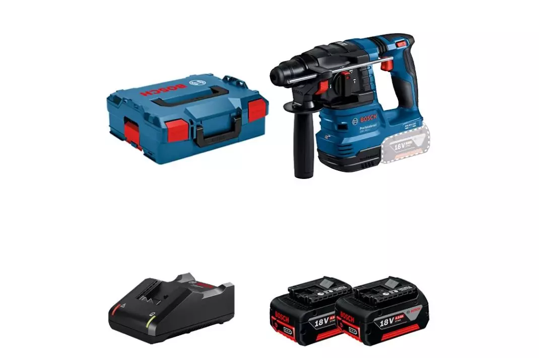 Perforateur SDS-Plus GBH 18V-22 + 2 batteries GBA 18V 4 Ah + 1 chargeur GAL 18V-40 - BOSCH - 611924002 Perforateur SDS-Plus GBH 18V-22 + 2 batteries GBA 18V 4 Ah + 1 chargeur GAL 18V-40 - BOSCH - 611924002