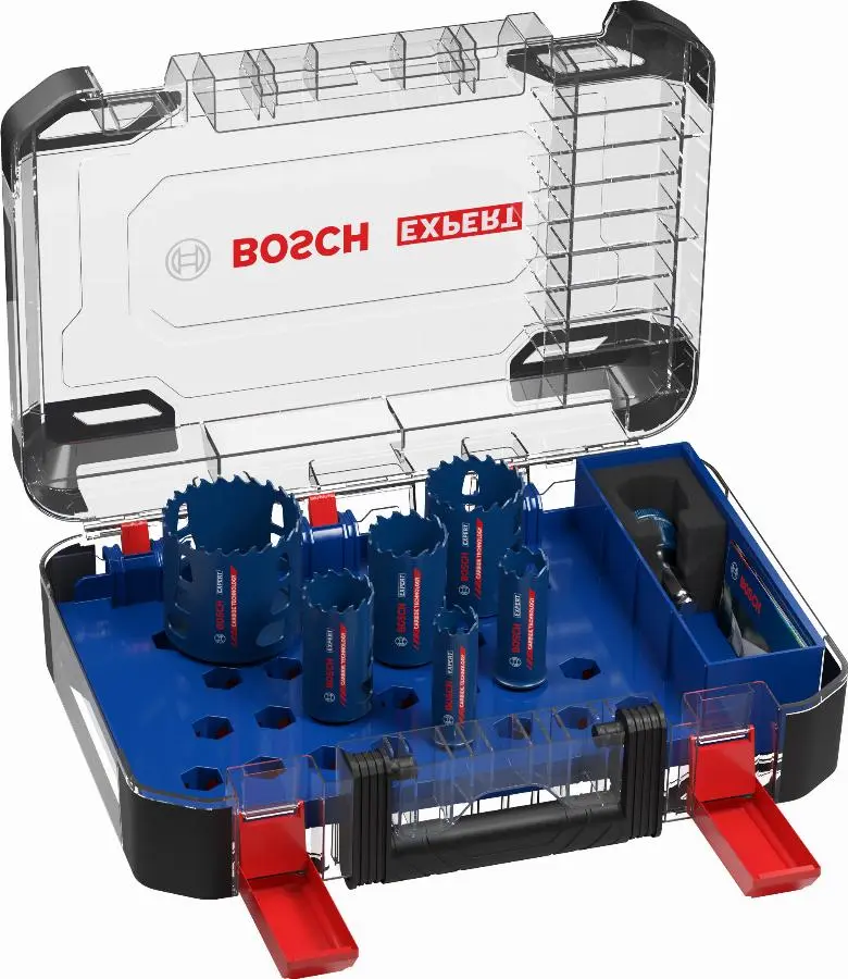 Coffret de 6 scies trépan Expert Tough Material BOSCH Ø 22/25/35/40/51/68 mm - 2608900446