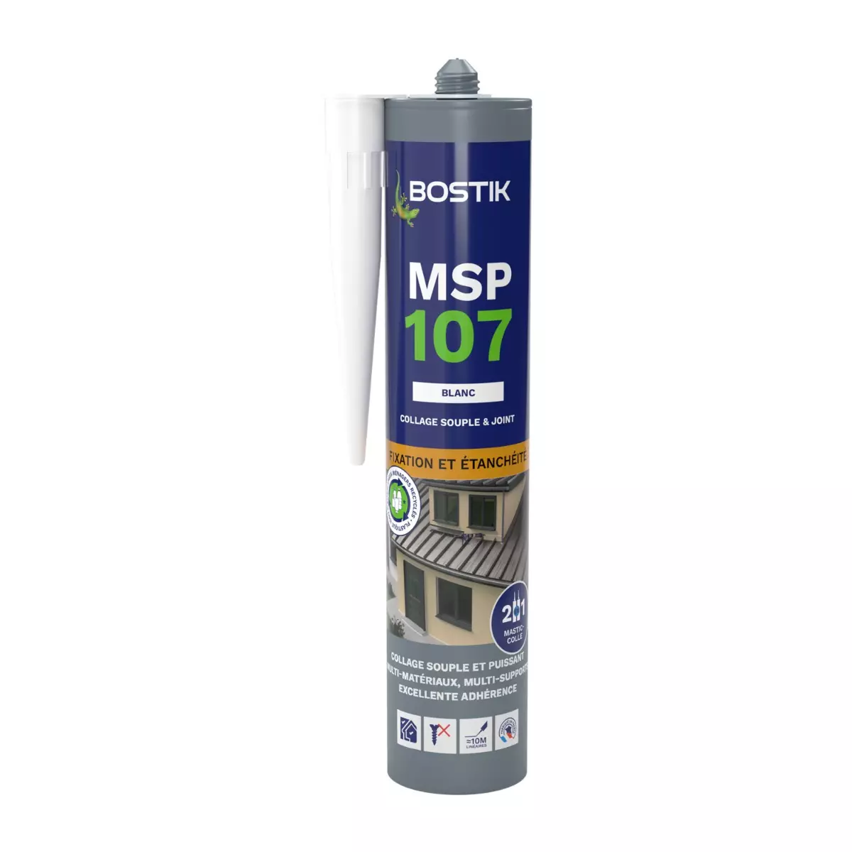 Mastic de fixation MSP 107 BOSTIK - Blanc - 290 ml - 30114280 Mastic de fixation MSP 107 BOSTIK - Blanc - 290 ml - 30114280