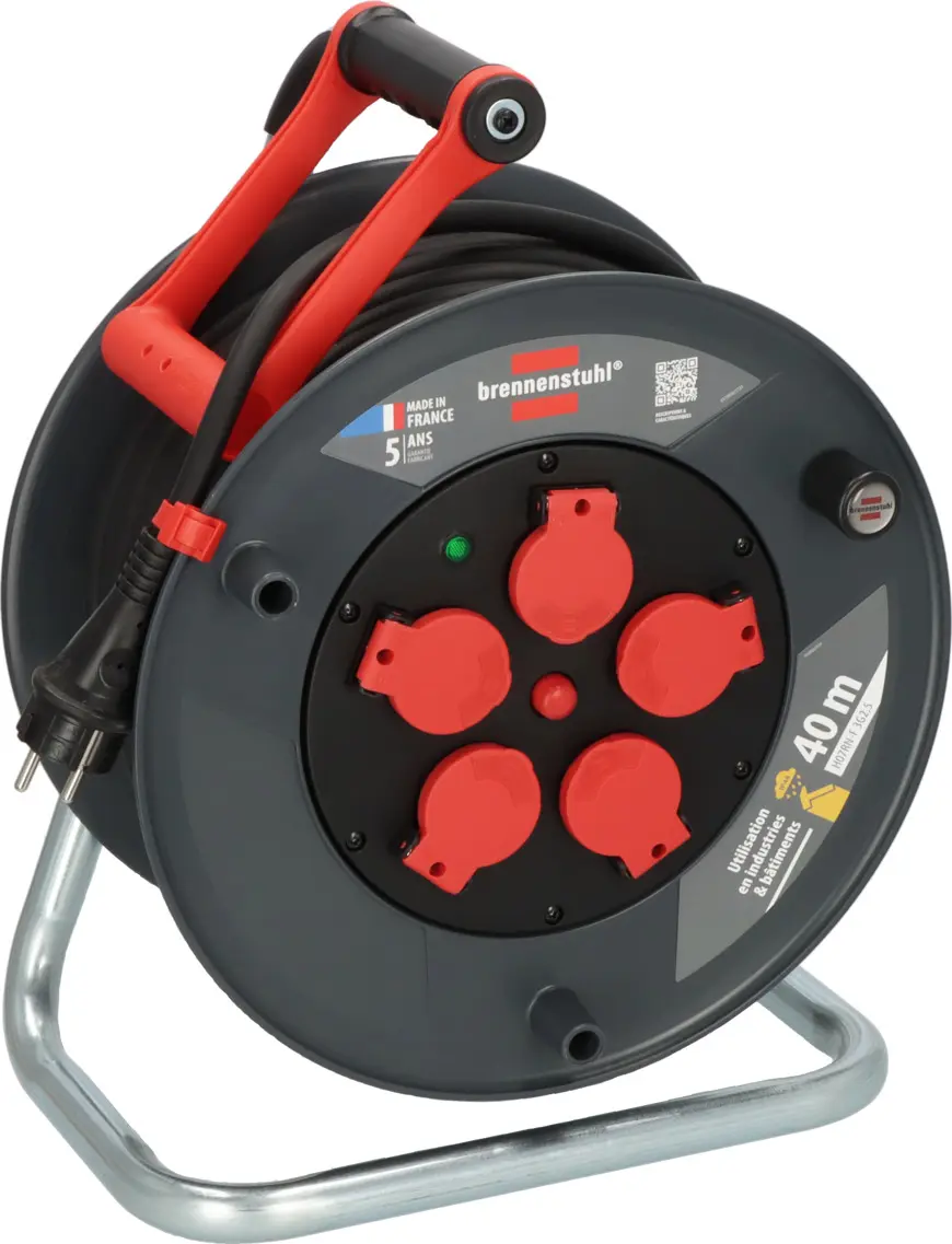 Enrouleur de câble 320 KU 4201 Professional, 40m H07RN-F 3G2,5, IP44 - BRENNENSTUHL - 9232401100