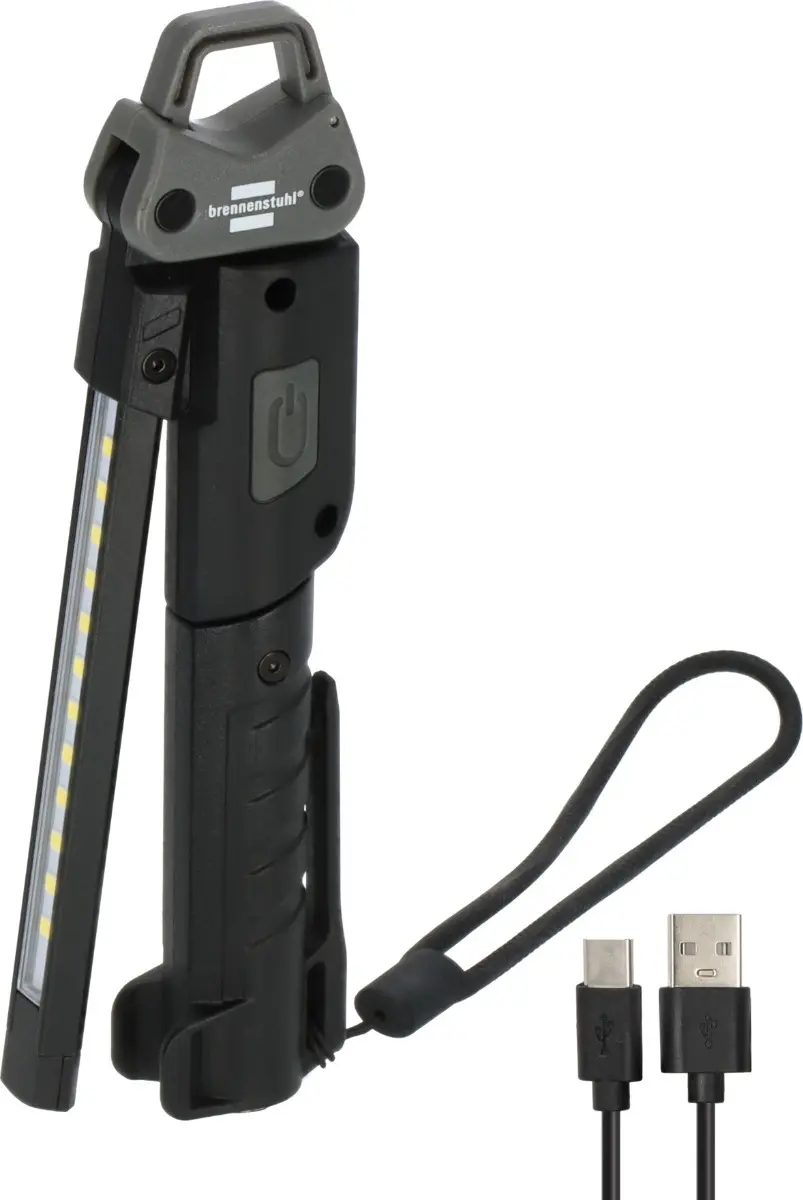 Lampe torche LED HL 400 AC rechargeable, 400 lm façade + 120 lm spot + 200 lm arrière - BRENNENSTUHL - 1173730002