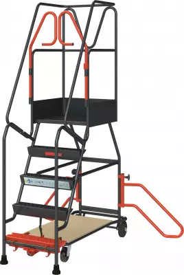 Escabeau de rayonnage 5 marches à immobilisation automatique 150 kg - FIMM - 830008810