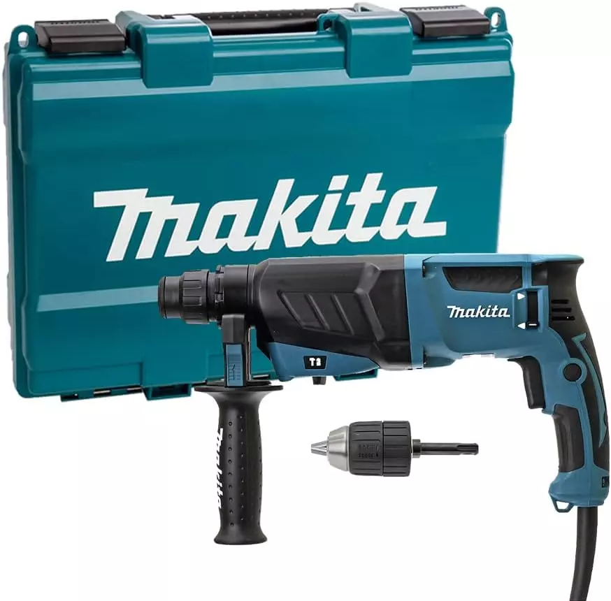 Perforateur burineur 800W - SDS-Plus - MAKITA - avec mandrin autoserrant et valise de transport - HR2630X7 Perforateur burineur 800W - SDS-Plus - MAKITA - avec mandrin autoserrant et valise de transport - HR2630X7