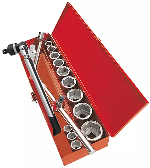 Coffret de 17 Douilles et accessoires 3/4'' avec cliquet télescopique SAM OUTILLAGE - 78-CHC16 Coffret de 17 Douilles et accessoires 3/4'' avec cliquet télescopique SAM OUTILLAGE - 78-CHC16