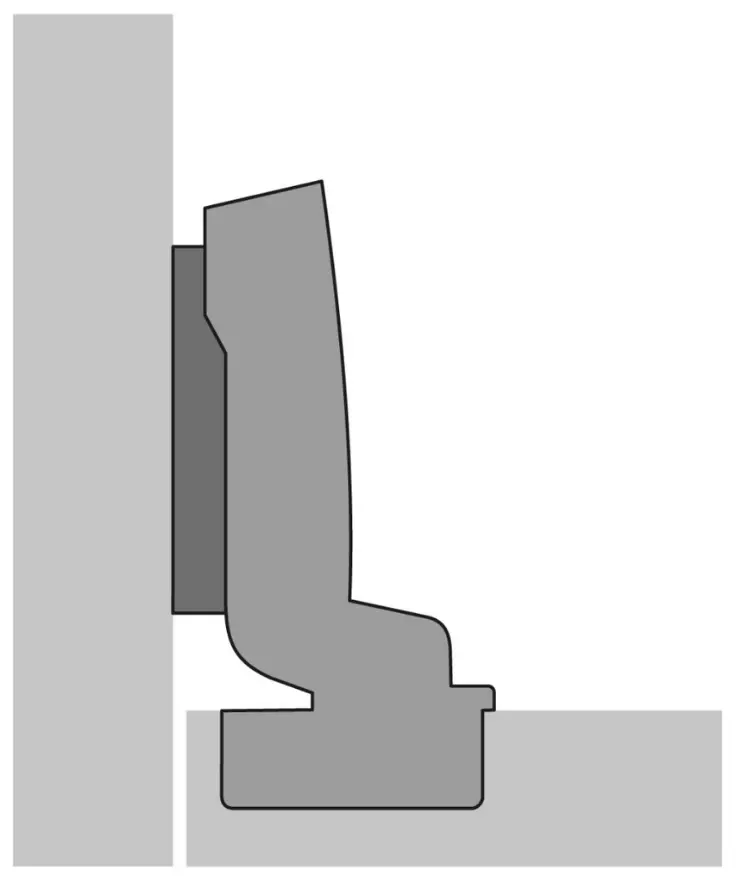 Charnières invisibles Push to open 110° Sensys 8675 HETTICH porte 15 à 24mm - mont.rentrant à visser - 9073664