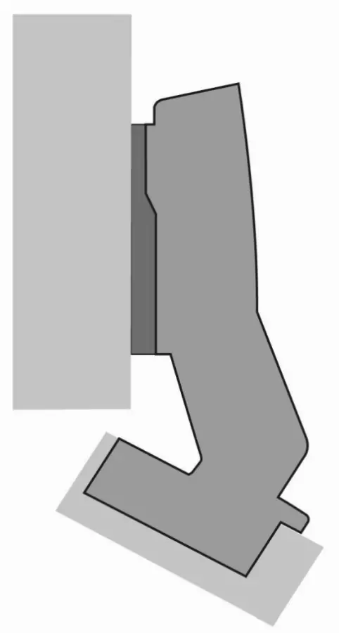 Charnière Sensys avec amortisseur HETTICH à visser - ép.porte 15/28 cais.30° 95°- porte en applique - 9088016