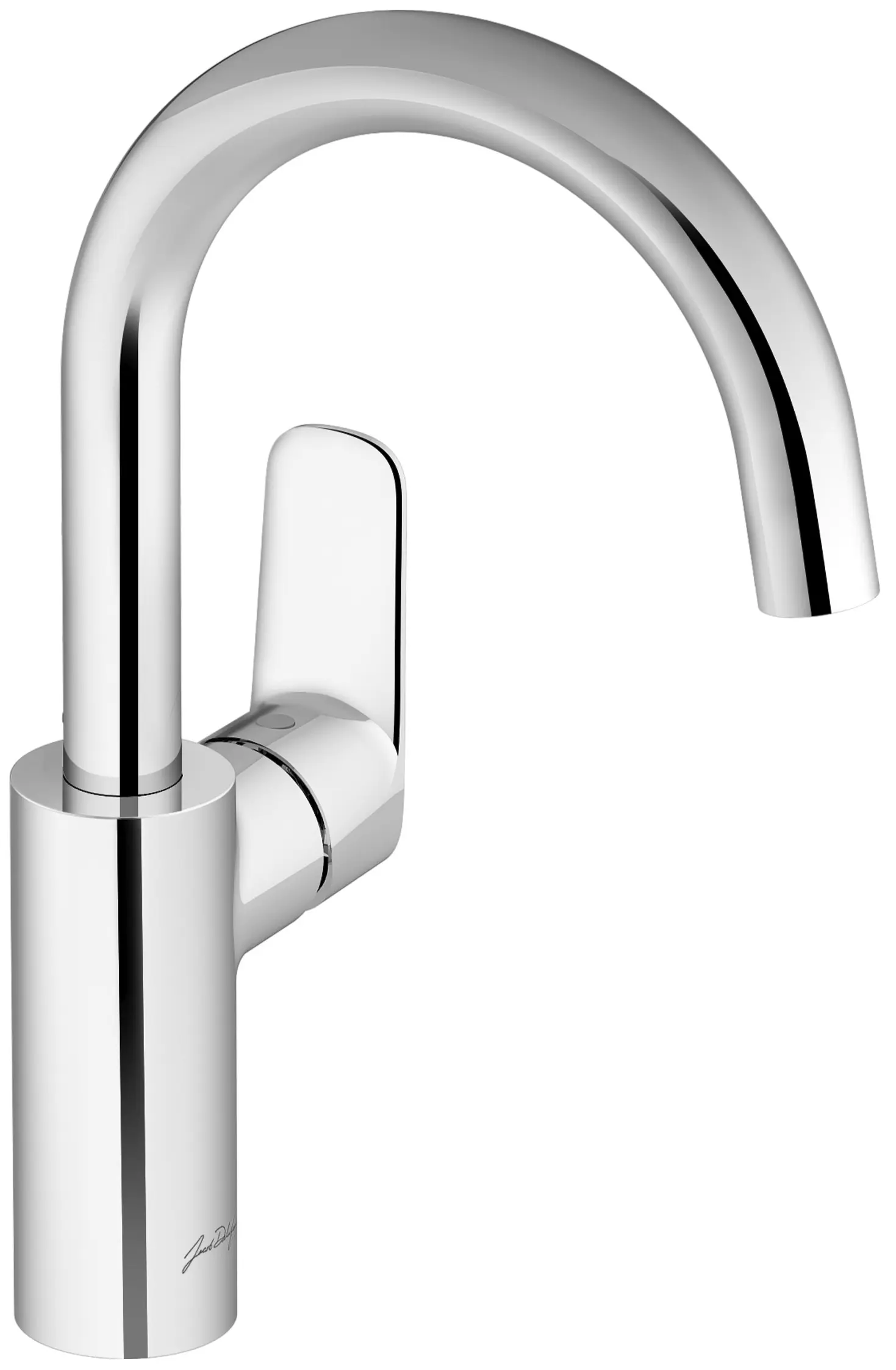 Mitigeur lavabo July+, bec tube haut pivotant avec vidage Chrome - JACOB DELAFON - E35669-4-CP 