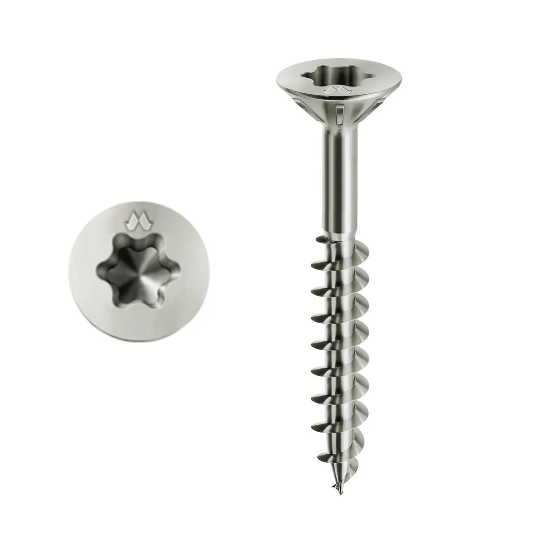 Vis à bois MUSTAD Panelvit - Torx - Ø6x120 mm - Filetage partiel fraisante - Boite de 100 - PFACXP601200C8C