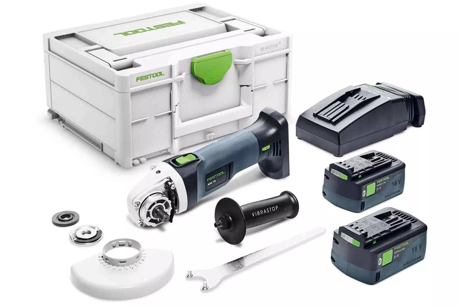 Meuleuse d'angle sans fil AGC 18-125 5,0 EBI-Plus - FESTOOL - avec 2 batteries 18v 5.0Ah - chargeur - sytainer - 577700 Meuleuse d'angle sans fil AGC 18-125 5,0 EBI-Plus - FESTOOL - avec 2 batteries 18v 5.0Ah - chargeur - sytainer - 577700