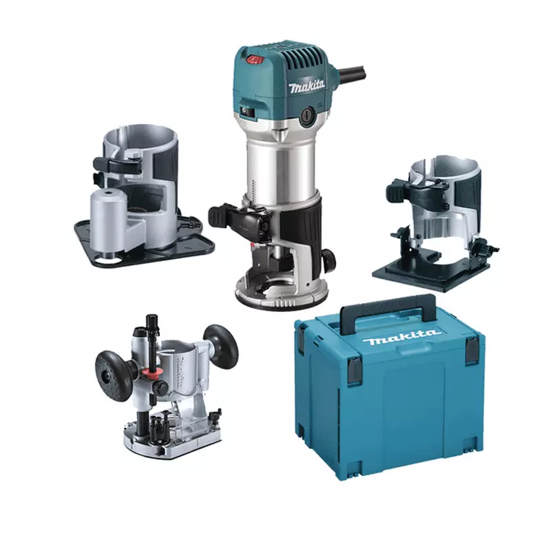 Défonceuse kit multi fonction 710 W - MAKITA - avec 4 bases - MakPac - RT0702CX3J