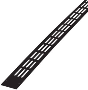 Grille plate alu 478/2 375mm noir ral 9005 - RENSON - 10438