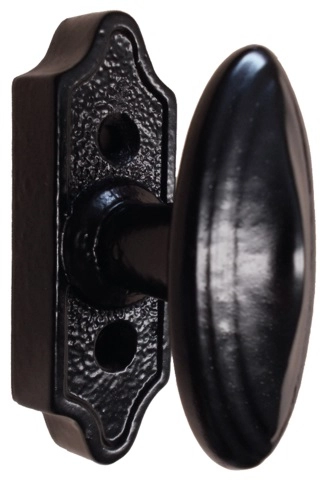 Bouton rustique sur rosette ROLLINGER époxy noir - BR1BT5EN Bouton rustique sur rosette ROLLINGER époxy noir - BR1BT5EN