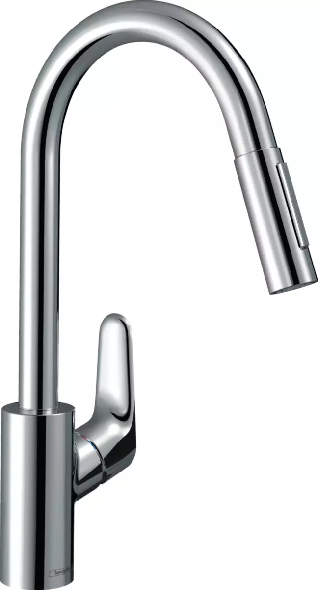 Mitigeur de cuisine Focus M41 , avec douchette extractible 2 jets chromé - HANSGROHE - 31815000