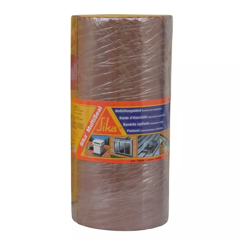 Bande d'étanchéité adhésive bitumeuse terre cuite 225mm x 3m MultiSeal  - SIKA - 3740