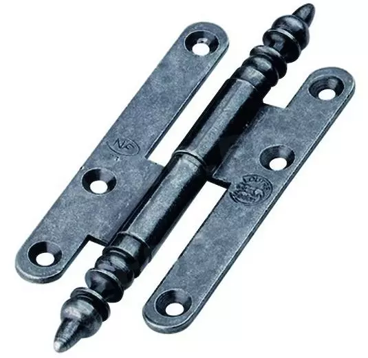  Paumelle rustique BROS - Vases gauche - Fer patiné verni - 140 x 55 mm - 1-3-A-RG1455-3