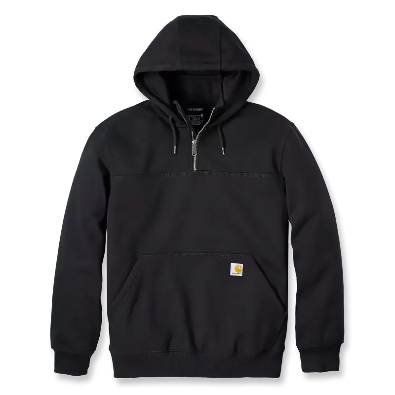 Sweat à capuche Rain Defender quart de zip - T.M - Noir - CARHARTT - S1100617001M