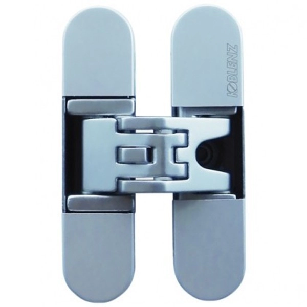 Kubica K6200 CS HD Charnière invisible 3D Bâtiment - Finition Chromé satiné - 45/60kg Ep mini 32mm - 1 pièce - KOBLENZ