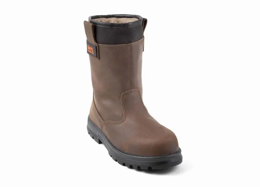 Bottes fourrées KAMA S3 CI en cuir marron avec embout et semelle acier - T.42 - GASTON MILLE - RAMA3N-42