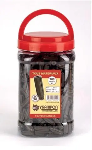 Pot 650 chevilles crampon 4/7 marron VINMER - Ø percage 8 mm - 133164 