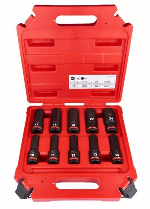 Set de 10 douilles Shockwave 1/2" MILWAUKEE - 4932480457 Set de 10 douilles Shockwave 1/2" MILWAUKEE - 4932480457