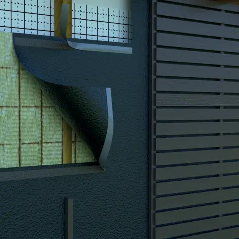 Ecran pare pluie difflex thermo facade 160sk rlx50x1.5 clair voie 50mm hpv  