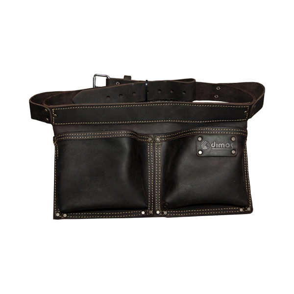 Poche à clous rectangulaire cuir DIMOS avec ceinture et 2 compartiments - 205735