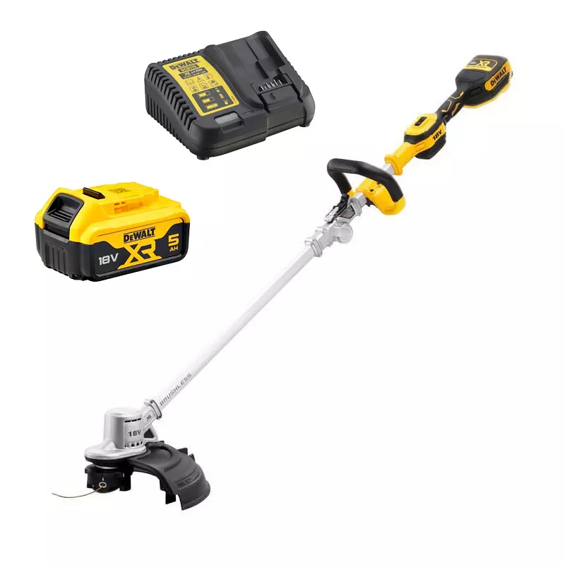 Coupe bordure repliable XR 18V Brushless - DEWALT - avec 1 batterie 18v 5.0Ah - chargeur - DCMST561P1-QW Coupe bordure repliable XR 18V Brushless - DEWALT - avec 1 batterie 18v 5.0Ah - chargeur - DCMST561P1-QW