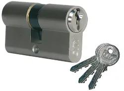 Cylindre City ISEO 30Bx30mm laiton nickelé - Bouton - varié V05 KCF001921 - 525930329V05