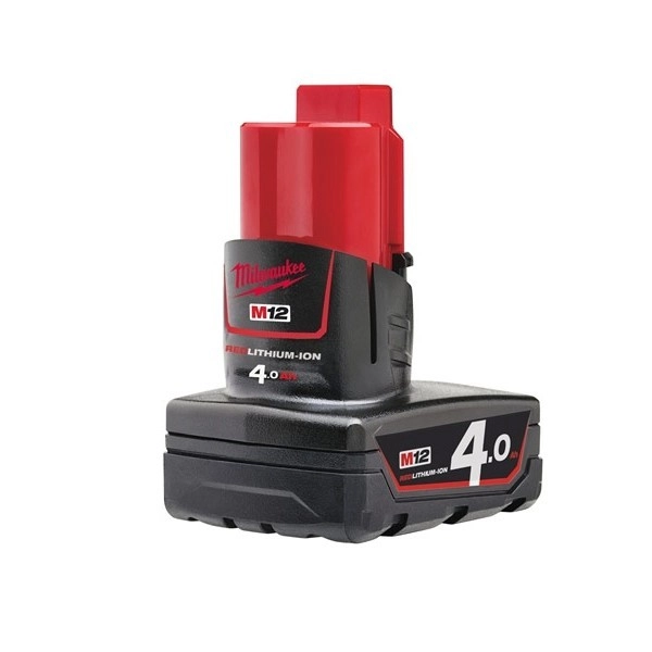 Batterie MILWAUKEE 12V 4Ah Red Li-Ion M12B4 - 4932430065 Batterie MILWAUKEE 12V 4Ah Red Li-Ion M12B4 - 4932430065