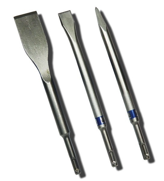 Set de 3 burins BOSCH LongLife Pointu, Plat et Bêche - SDS-Plus - 2607019159 Set de 3 burins BOSCH LongLife Pointu, Plat et Bêche - SDS-Plus - 2607019159