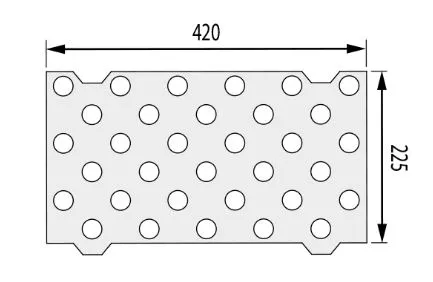 Gabarit de perçage DINAC pour plots podotactiles Dinaplot - 1022650