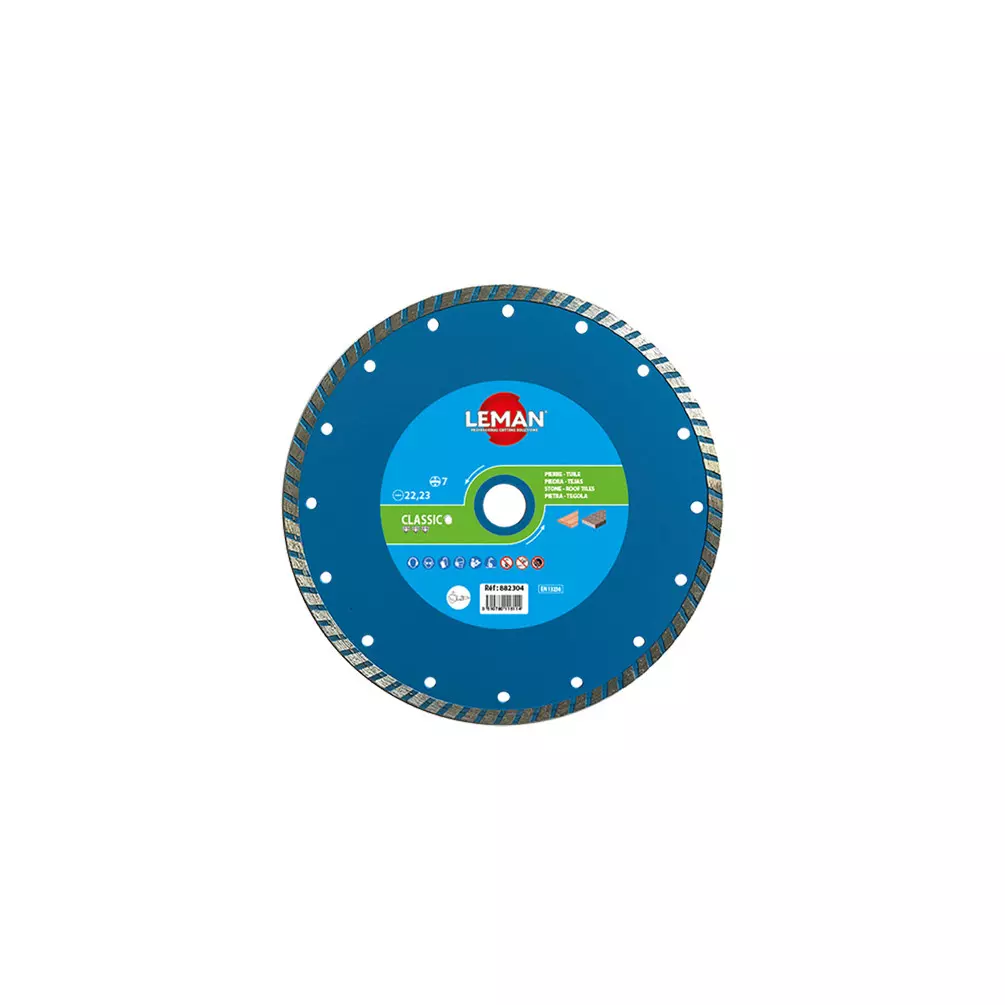 Disque diamant universel - D. 125 x 2,4 x 22,23 mm - HT. 7 mm - Multi-matériaux - LEMAN - 881254