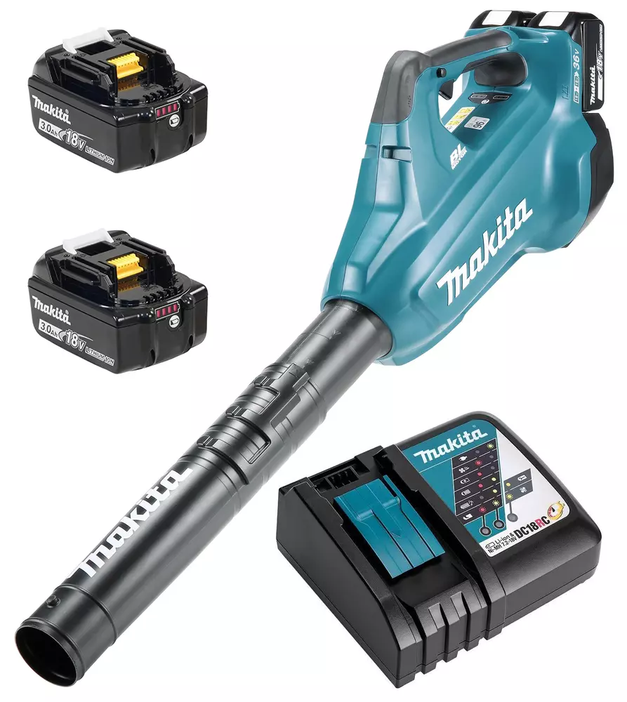 Souffleur haut débit 36V (2x18V LXT) - MAKITA - avec 2 Batteries 18V 3Ah + chargeur rapide - DUB362RF2
