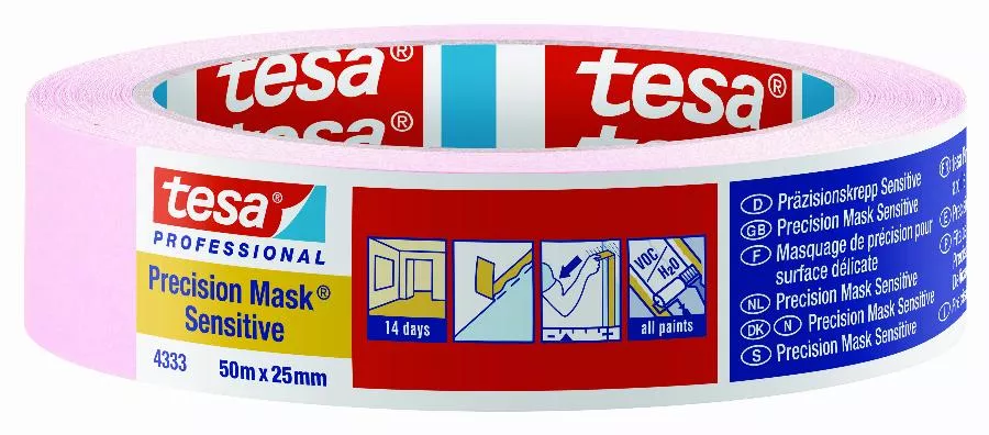 Ruban rose 50m x 25mm masquage de précision supports délicats TESA - 04333-00018-02 Ruban rose 50m x 25mm masquage de précision supports délicats TESA - 04333-00018-02