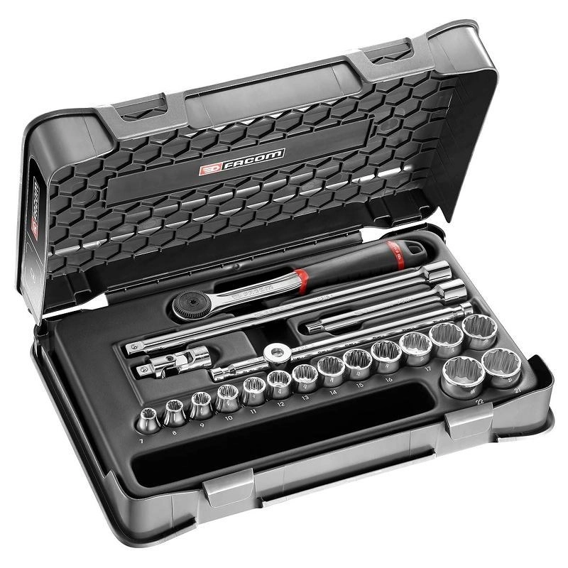 Coffret de douille 3/8 12 pans - FACOM - J.161-3P12 Coffret de douille 3/8 12 pans - FACOM - J.161-3P12