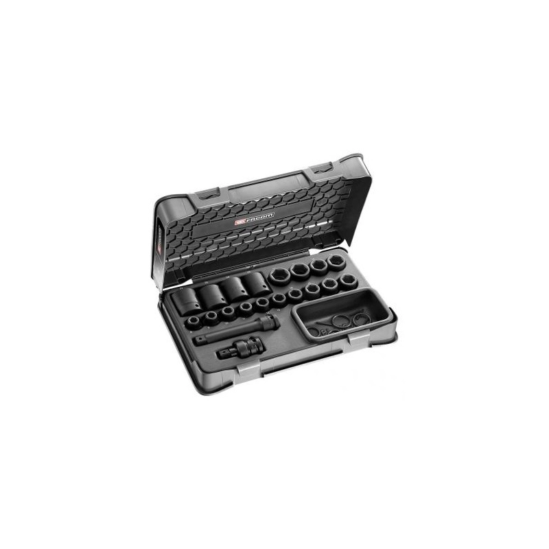 Coffret douilles 1/2" impact 6 pans 8-27 mm FACOM - NS.500B Coffret douilles 1/2" impact 6 pans 8-27 mm FACOM - NS.500B