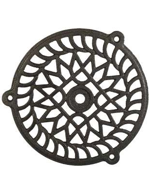 Grille ronde en fonte ROLLINGER Ø 16 cm - 226 Grille ronde en fonte ROLLINGER Ø 16 cm - 226