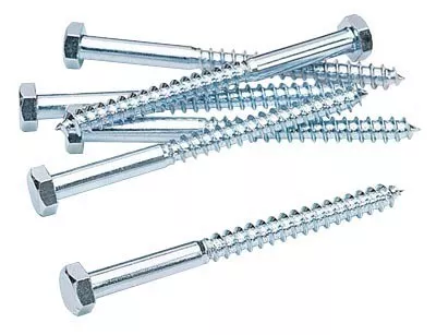Tirefond LENNIE - Zingué blanc - Ø6x80 - boite de 200 - TIR0608002B