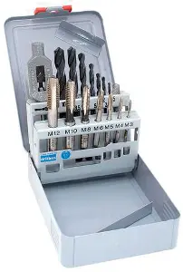 Coffret métal de 15 foret s et tarauds RISS - tourne à gauche n°1 - X015V3152