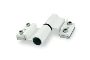 Paumelle à clamer alu 5511I Velox Top FAPIM pour porte lourde - Blanc technal - 5531_QT