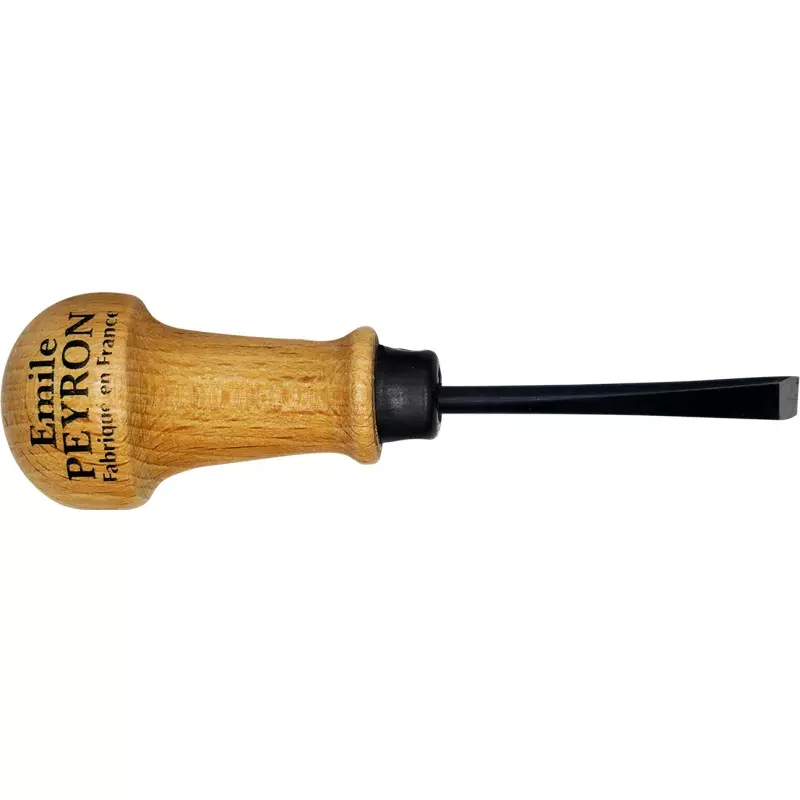 Gouge de sculpteur plate droite 10 mm - Manche bois - EMILE PEYRON - 116P Gouge de sculpteur plate droite 10 mm - Manche bois - EMILE PEYRON - 116P