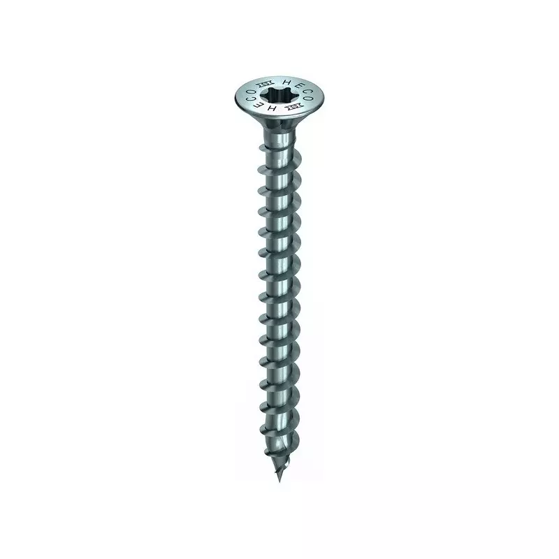 Vis HECO-Topix-Plus - Ø4x16mm - Tête Fraisée à poches de fraisage - Filetage Total Variable - T20 - Boite de 1000 - 60373