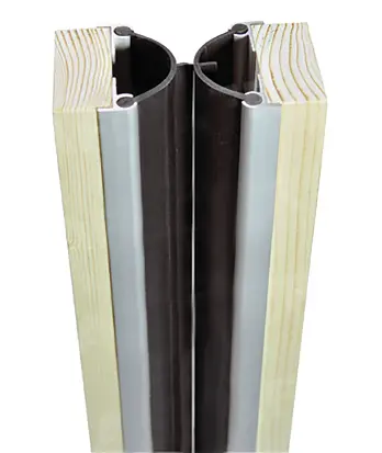 Jeu de battement complet coupe-feu JOURJON - H.2m 50 - Pour 2 portes 36-44 mm - 2 joints + 4 profilés alu - 261124