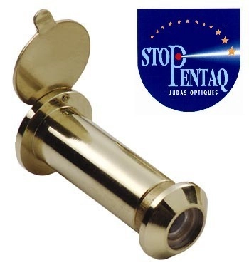 Judas optique Vigiestop angle 200° TORBEL Portée 33 à 63 mm - Laiton nickelé - J201433N